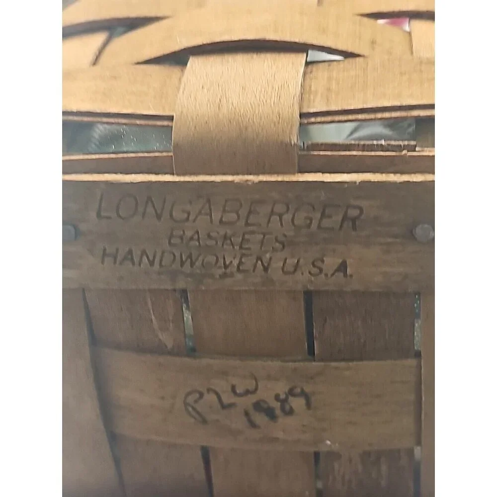 Longaberger VTG 1989 Inaugural Basket‎ With Cloth  Liner Excellent